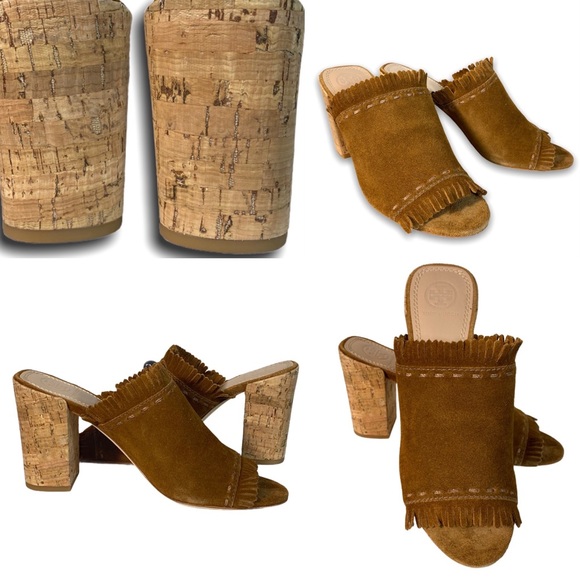 Tory Burch Huntington Fringe Suede Mules 7M 2010 - Picture 6 of 14